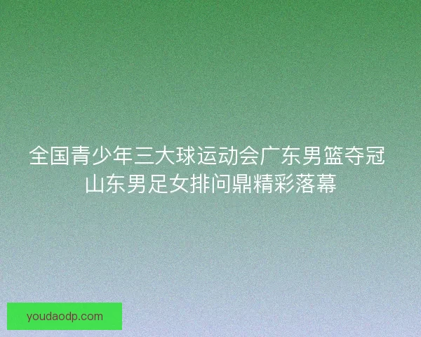 全国青少年三大球运动会广东男篮夺冠 山东男足女排问鼎精彩落幕 全国青少年三大球运动会广东男篮夺冠 山东男足女排问鼎精彩落幕